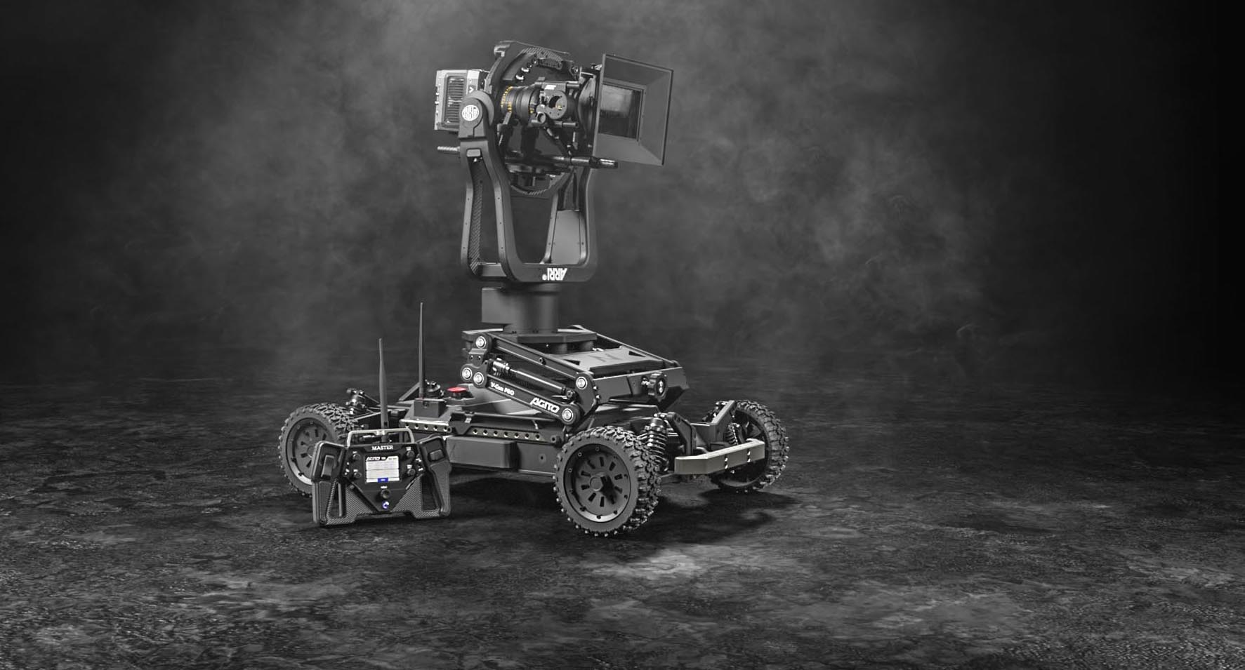 Camera robot on The Vault LED volume virtual production stage in Jacksonville